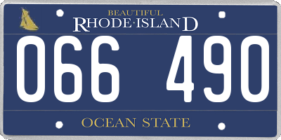 RI license plate 066490