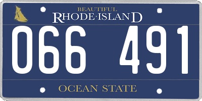 RI license plate 066491