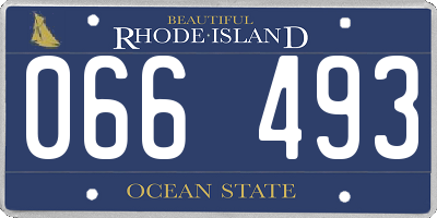 RI license plate 066493
