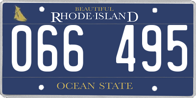 RI license plate 066495