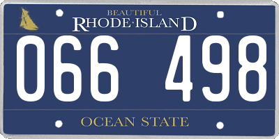 RI license plate 066498