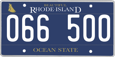 RI license plate 066500