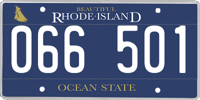 RI license plate 066501