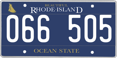 RI license plate 066505