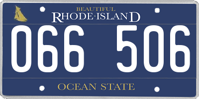 RI license plate 066506