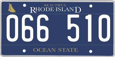RI license plate 066510