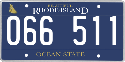 RI license plate 066511