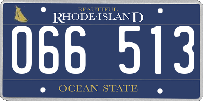 RI license plate 066513