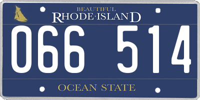 RI license plate 066514