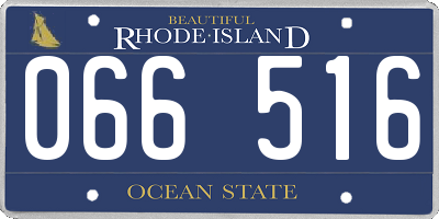 RI license plate 066516
