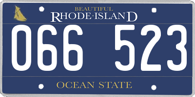 RI license plate 066523