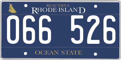 RI license plate 066526
