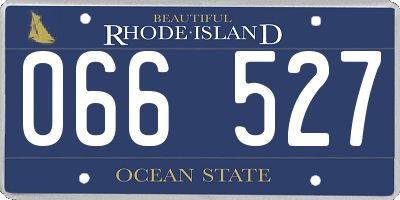 RI license plate 066527