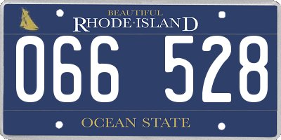 RI license plate 066528