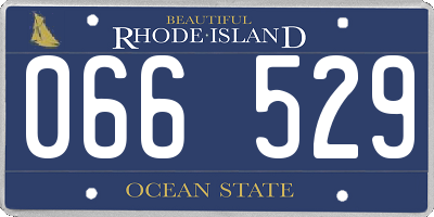 RI license plate 066529