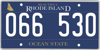 RI license plate 066530