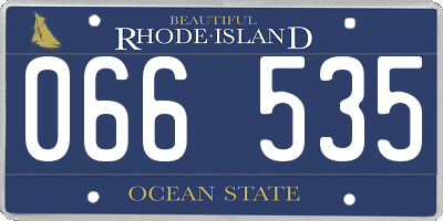 RI license plate 066535