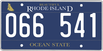 RI license plate 066541