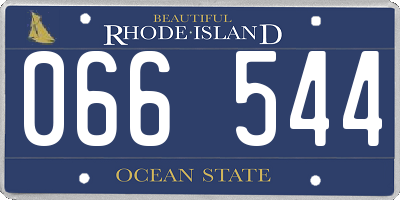 RI license plate 066544