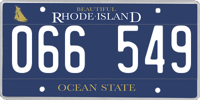 RI license plate 066549