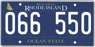 RI license plate 066550
