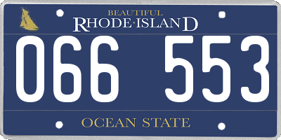 RI license plate 066553