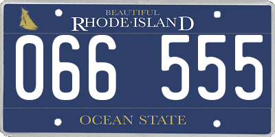 RI license plate 066555