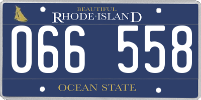 RI license plate 066558
