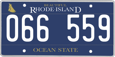 RI license plate 066559