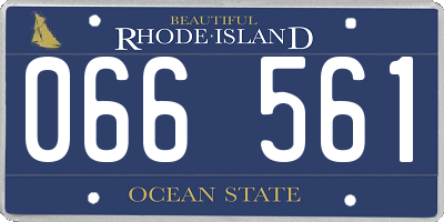 RI license plate 066561