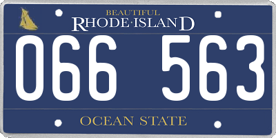 RI license plate 066563