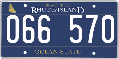 RI license plate 066570