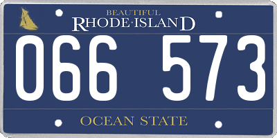 RI license plate 066573