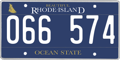 RI license plate 066574