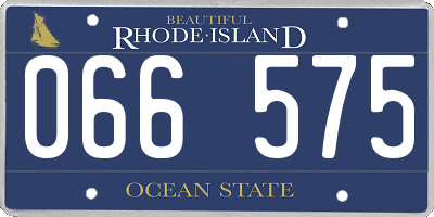 RI license plate 066575