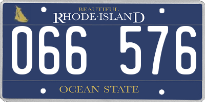 RI license plate 066576