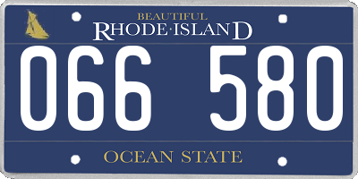 RI license plate 066580