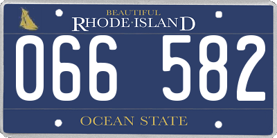 RI license plate 066582