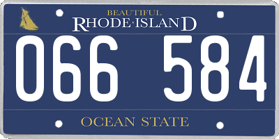 RI license plate 066584