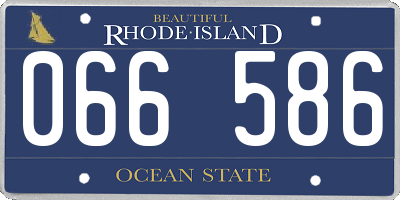 RI license plate 066586