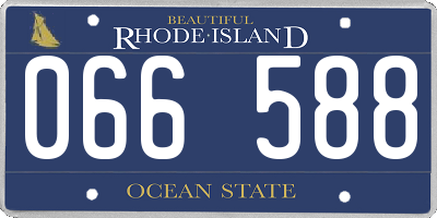 RI license plate 066588