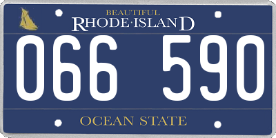 RI license plate 066590
