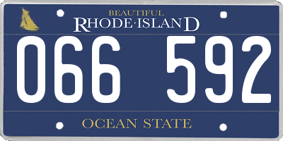 RI license plate 066592