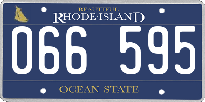 RI license plate 066595