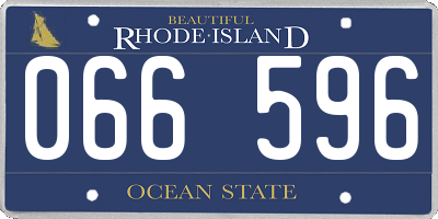 RI license plate 066596