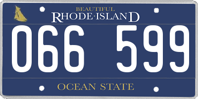 RI license plate 066599