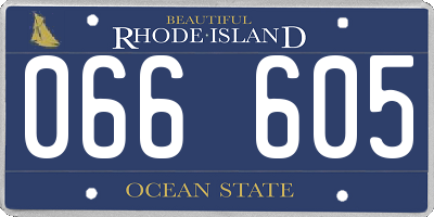 RI license plate 066605