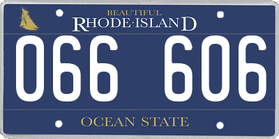 RI license plate 066606