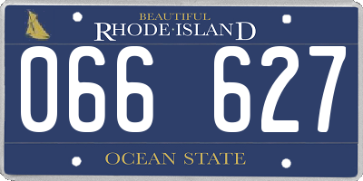 RI license plate 066627