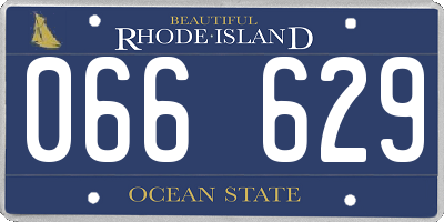 RI license plate 066629